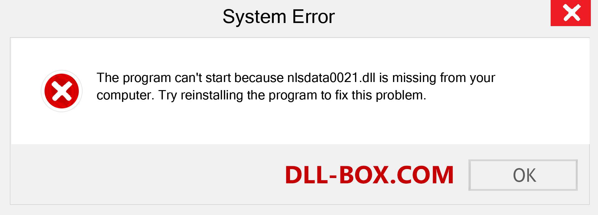  nlsdata0021.dll file is missing?. Download for Windows 7, 8, 10 - Fix  nlsdata0021 dll Missing Error on Windows, photos, images