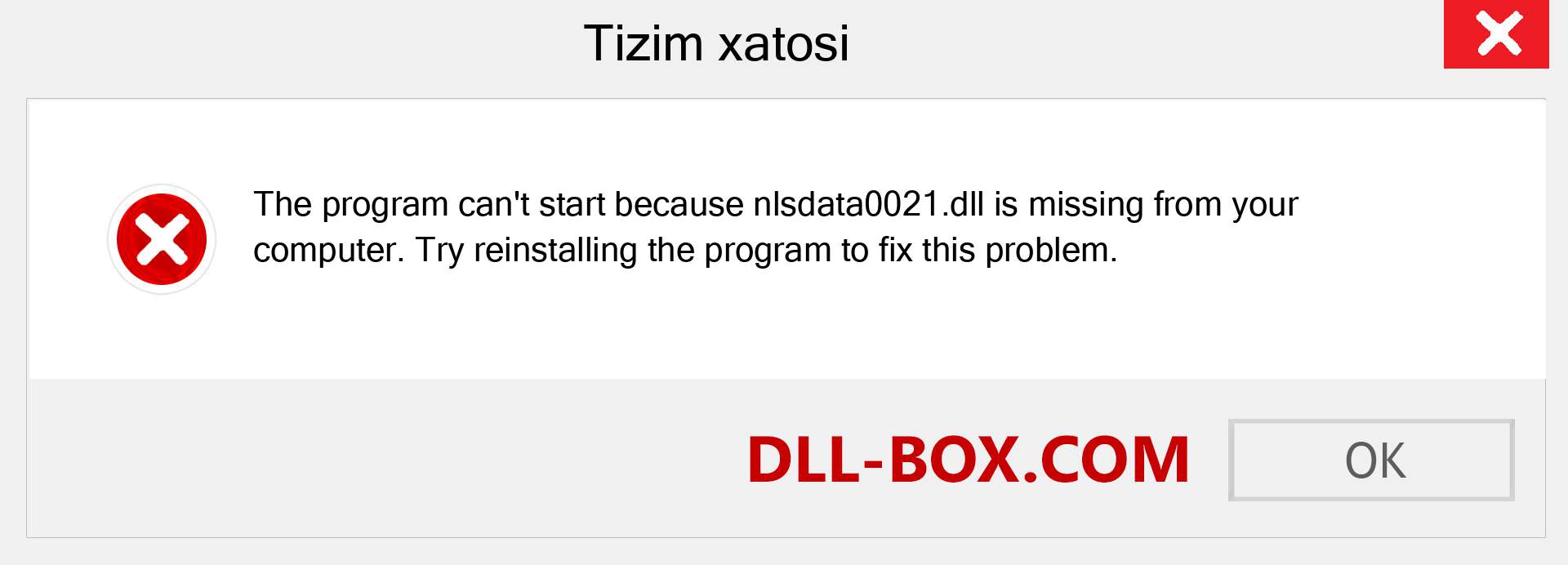 nlsdata0021.dll fayli yo'qolganmi?. Windows 7, 8, 10 uchun yuklab olish - Windowsda nlsdata0021 dll etishmayotgan xatoni tuzating, rasmlar, rasmlar